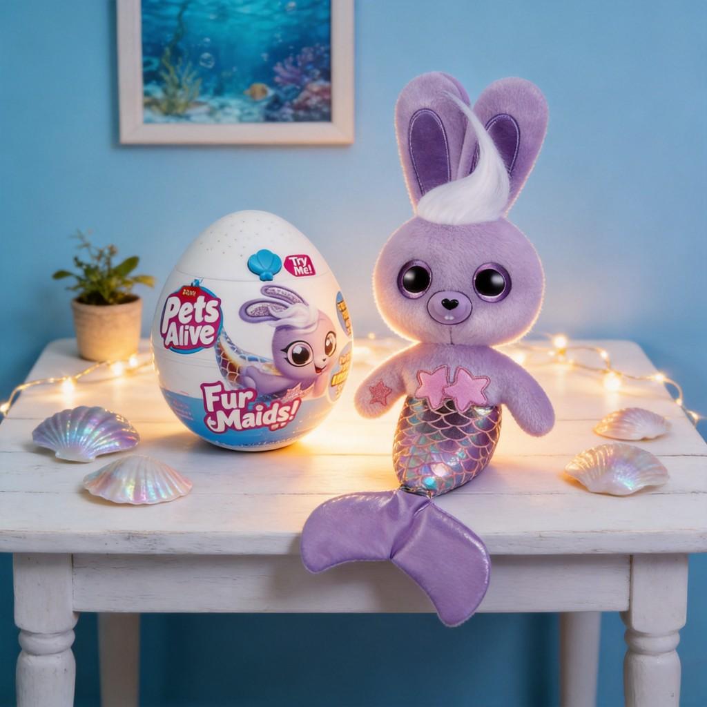 Pet Mermaid Plush Toy With Light And Sound For Kids