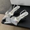 Fashion Eilyken Street Style Butterfly-knot Pumps Sexy Pointed Toe Thin Heels Woman Shoes Elegant Slingbacks Sandalias Mujer