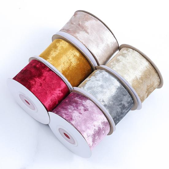 Single-sided Velvet Ribbon 30ft Colorful Multi-purpose DIY Craft Floral Arrangement Decoration Romantic Gift Ribbon