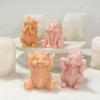 Easy to Clean Silicone Candle Molds Fondant Moulds Squirrel Shape Resin Project Moulds Silicone Texture for Candle