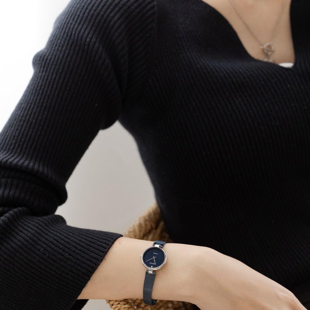 Authorized BERING Watch Classic Diamond Blue Sapphire Glass 316L Surgical Stainless Steel [Domestic Import] Women's (Scratch Resistant) 17724-307