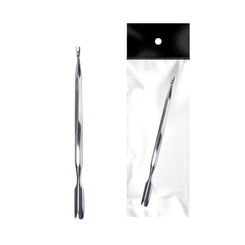 

Премиальный двухсторонний пушер-вилка из нержавеющей стали для маникюра и салонного использования