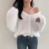 Loose and Versatile Autumn and Winter Cardigan, Laid-back Style Collar Single-breasted Knitted Sweater, Halter Top