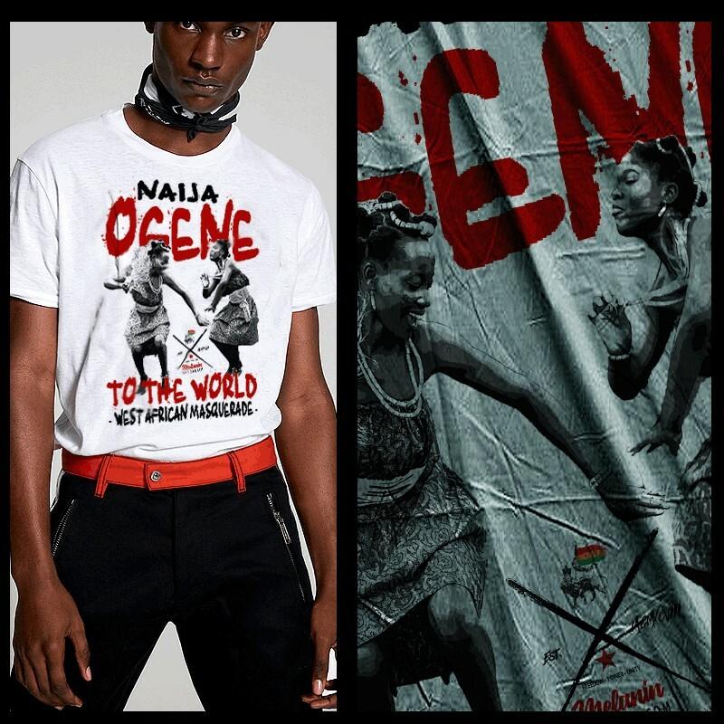 

Black History Month T-Shirt African Pride Ogene Okanga Igbo Oja Udu XL white tee L