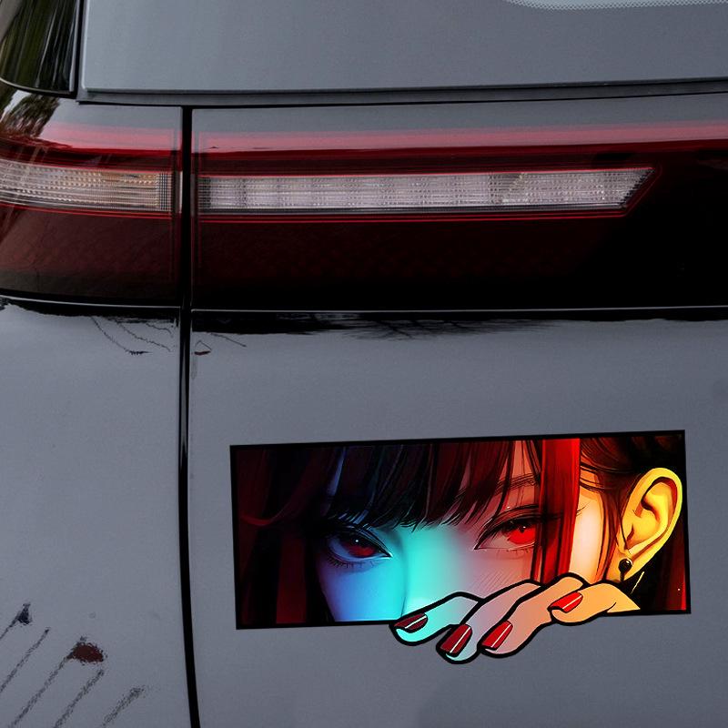 Anime Augen Rücklicht Aufkleber: Einzigartige Rennrad- & Autodekoration