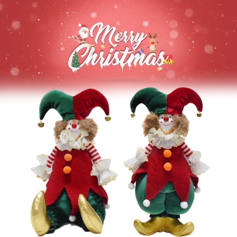 Charming Clown Figurine For Christmas Festivities Beautifully Handmade For Joyful Decor