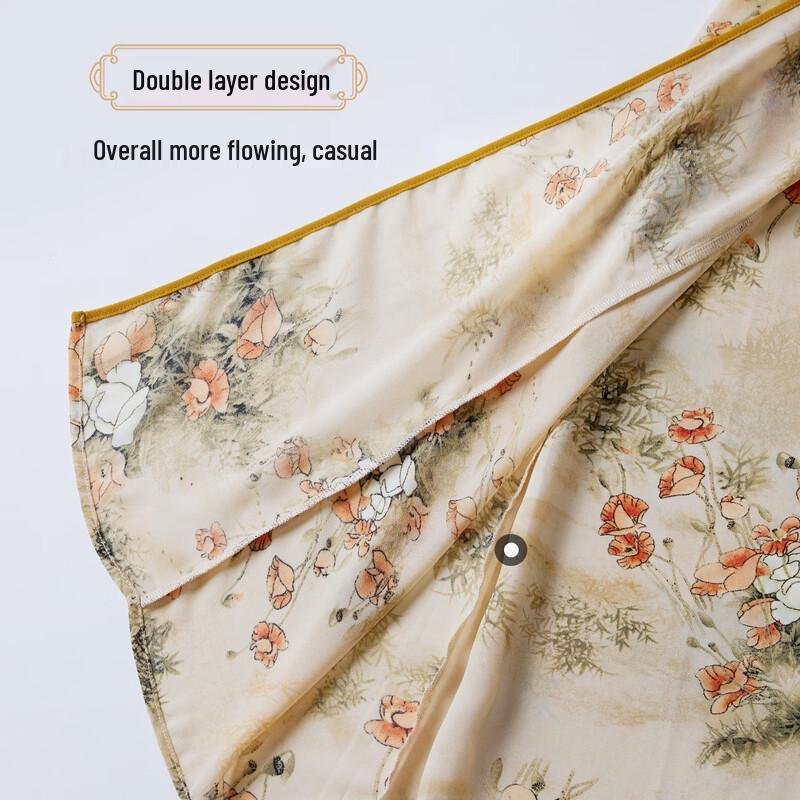 PaSiTe Summer New Chinese Style Embroidered A-Line Cheongsam Dress