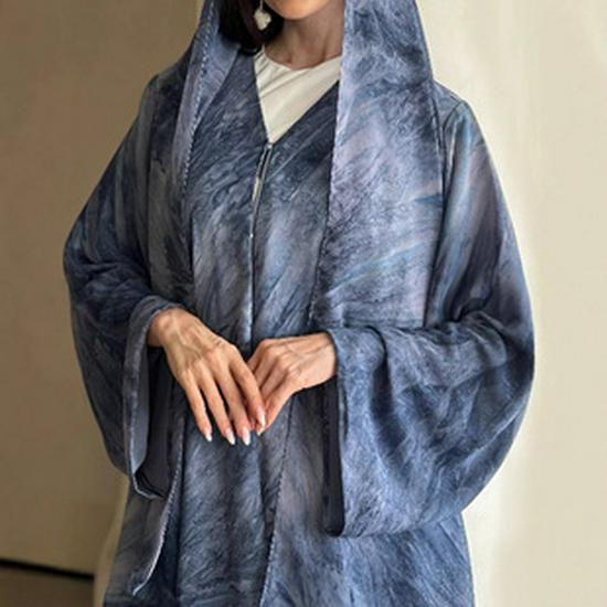 2026 Elegant European Plus Size Women's Printed Bohemian Shirt Dress