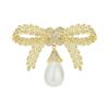 Atmospheric Bow Brooch, High-end Women's Unique Style Pearl Corsage, Small-scale Design-inspired Pin
