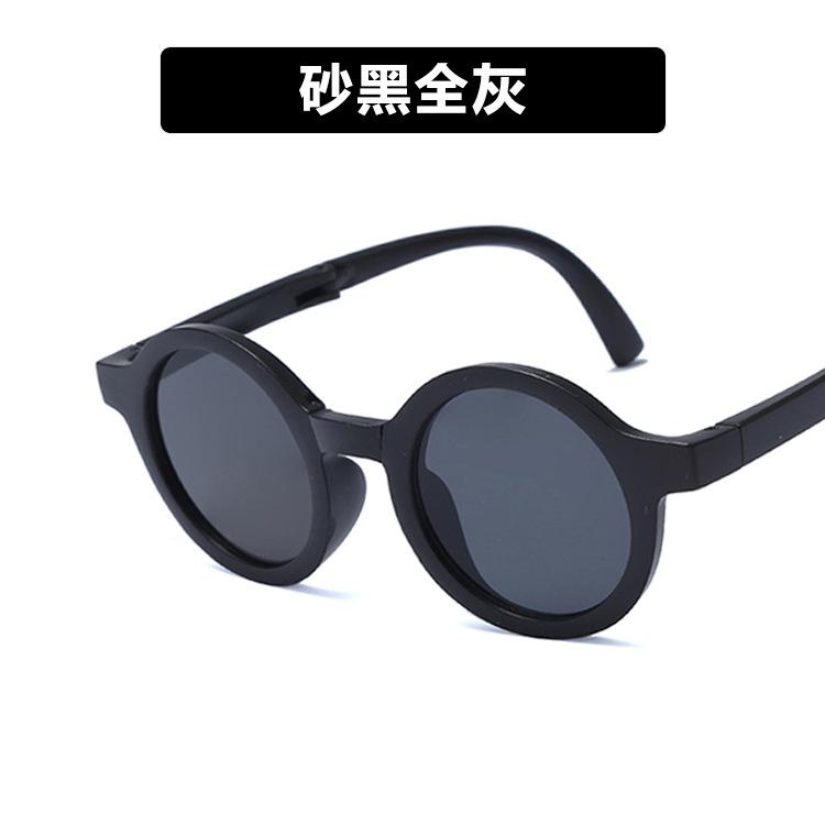 Retro Foldable Round Sunglasses for Kids Boys Girls Vintage Children Sun Folding Glasses Cute Baby Portable Eyewear