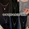 Autumn and Winter Sweater Chain Triangular Geometric Pull-up Necklace Light Luxury Fashion Versatile Temperament Simple Inner Necklace