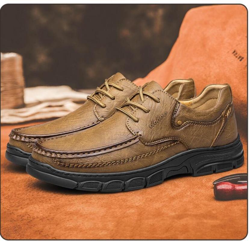 Casual Shoes Handmade Shoes Breathable Casual Leather Shoes Men's Loafers Classic Hand Stitched Men's Shoes