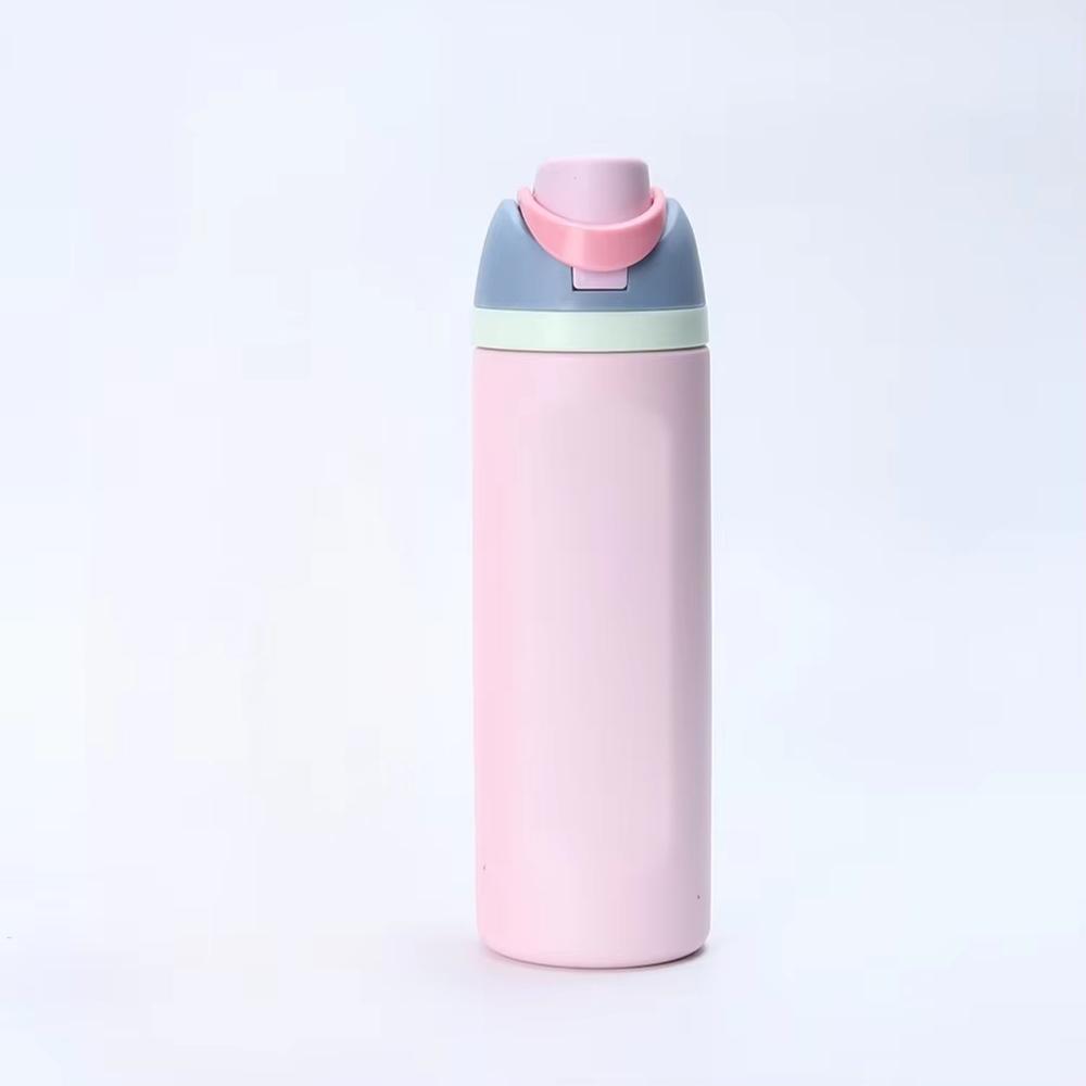 Tazza Termica Acciaio Inossidabile 304 Apertura One Touch 480/720ml, Parete Doppia Isolamento Sottovuoto Anti-perdite Borraccia con Cannuccia per Viaggio Sport Veicolo