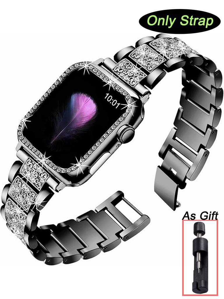 Bling Diamond Strap For Applen Watch Band 38mm 40mm 41mm 42mm 44mm 45mm 49mmS10 42mm46mm  Metal Belt For Iwatch S10 9 8 7 6 5 4 3 2 SE Women Bracelet