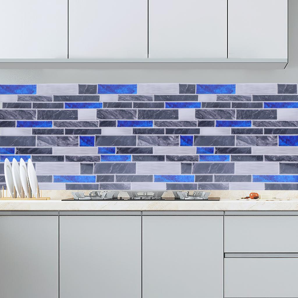 10 Pcs Bath Wall Stickers Home Decor Marble Pattern Tile Kitchen Bathroom Decorative