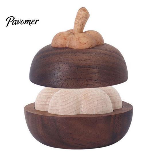 Minimalist Wood Aroma Diffuser Mangosteen Passive Oil Diffuser, Wooden Essential Creative Aromatherapy Yoga Meditation Scent Tool Diffusers,