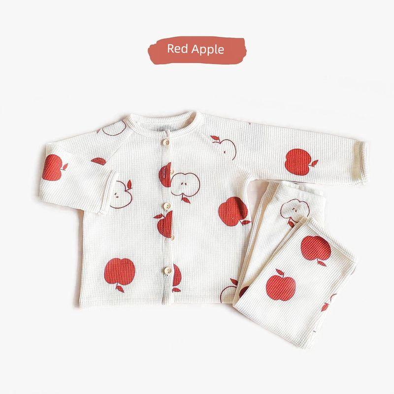 Korean-Style Children's Clothing, Same Style as Little Orange, Waffle-Patterned Baby Jumpsuit, Anti-Dirt Outdoor Wear