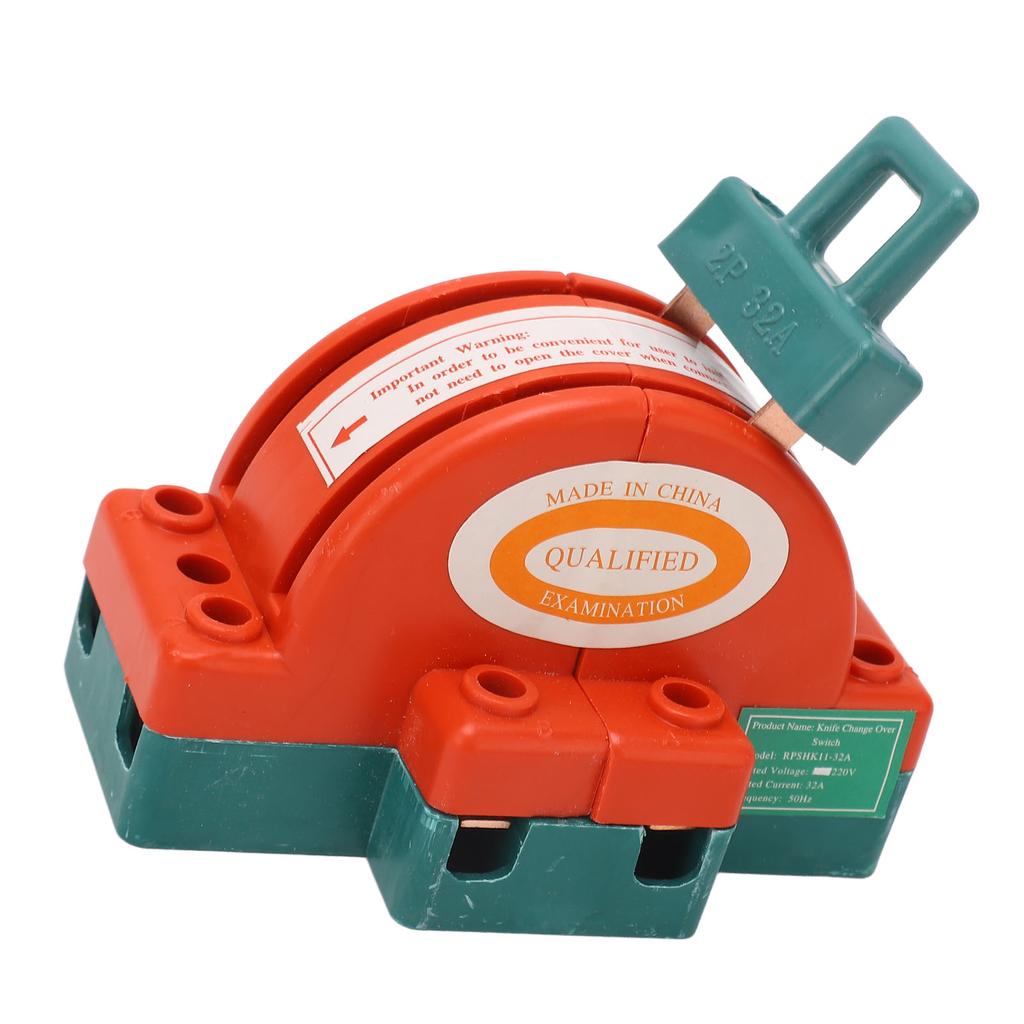 DPDT Disconnect Knife Switch Power Reverse Change Over 2 Pole Double Throw AC220V 32A