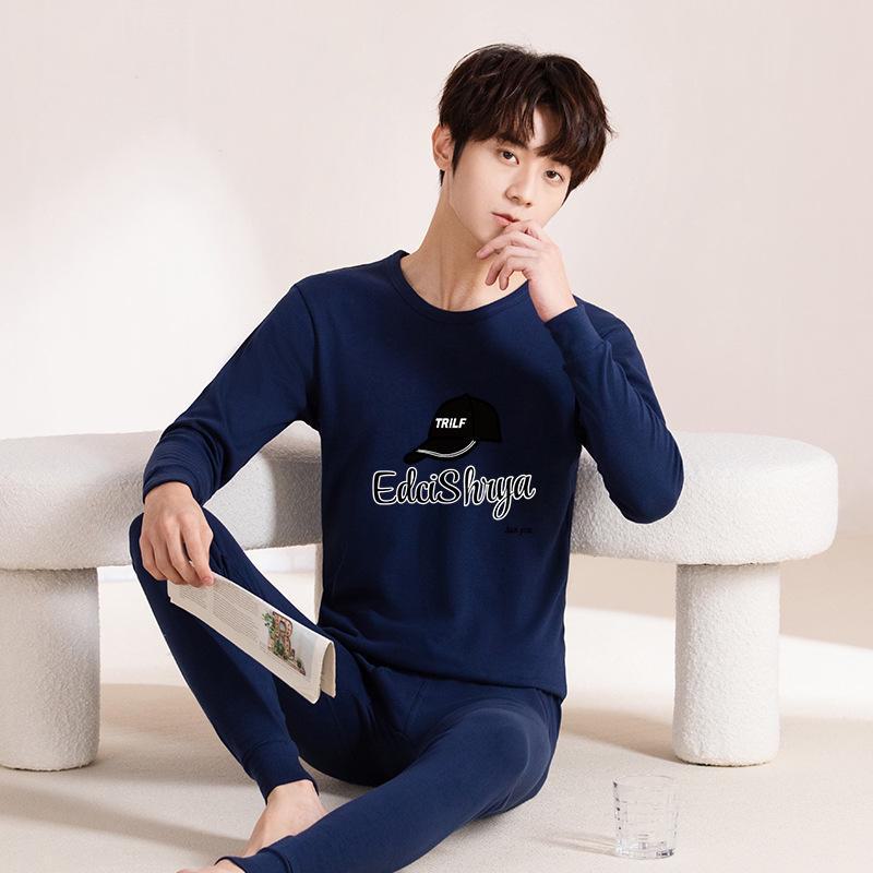 Pure Cotton Autumn Thermal Suit for Youth Boys - Lightweight Long Underwear