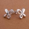 925 Sterling Silver Present Popular Small Butterfly Earring For Women Wedding Party Jewelry