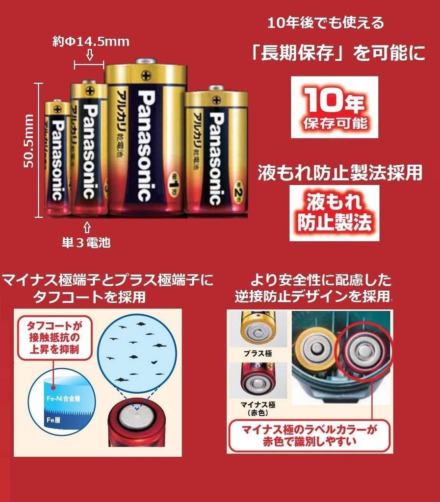 Panasonic Alkaline Size Batteries, D, 4-Pack
