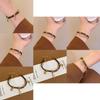 Chic Coffee Color Leather Bracelet For Women With Star Shape Element 2023