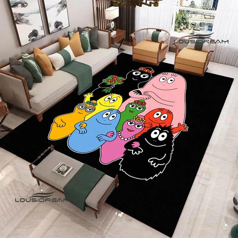 Barbapapa Cartoon Printed Carpet Non-slip Carpet Yoga Mat Door Mat Photography Props Kitchen Mat Home Area Rug Birthday Gift