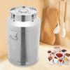 76L Premium 304 Stainless Steel Sealed Milk Storage Can, Large Capacity Airtight Cylindrical Container, Food Grade Metal Pail