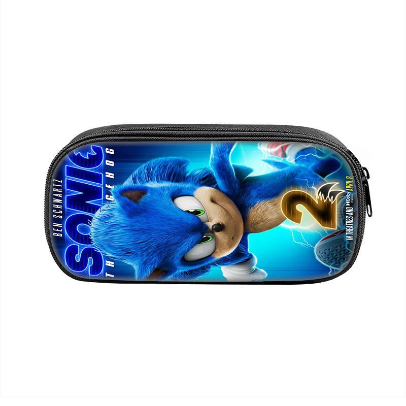 Sonic The Hedgehog Pencil Case With Nylon Material For School Students And Collectors