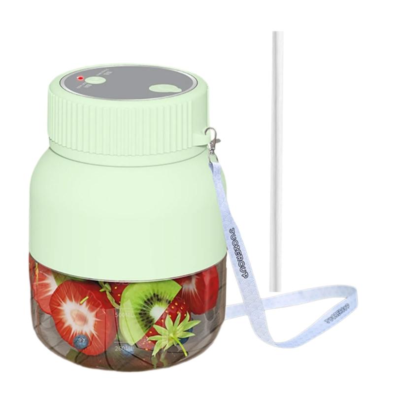 Portable Blender for Shakes and Juice Rechargeable Blender Fruit Juice Mixer for Travel/Picnic/Office/Gym/Sport зелёный