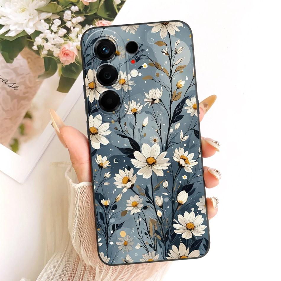 Für Tecno Camon 50 Pro 4G CN5c Niedliche Katze Blume Cartoon Handyhülle Für Tecno Camon 50Pro 4G Weiche Silikonhüllen Stoßfänger
