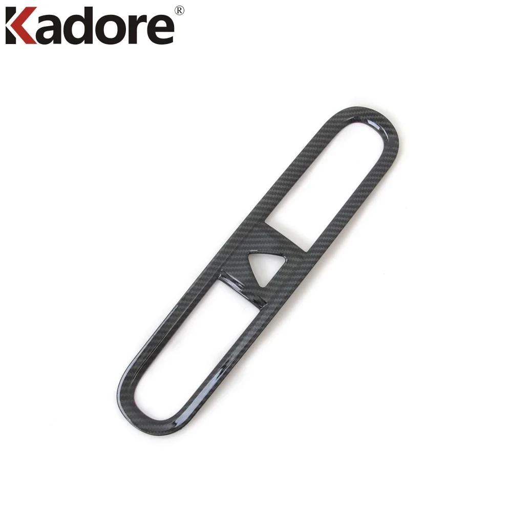For Hyundai Kona Kauai Encino 2017-  Carbon Fiber Car Center Air Condition Vent Outlet Cover Trim Interior Accessories
