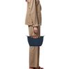 LONGCHAMP Canvas Leather Trim Handbag Small Women's Marine Blue (Unisex) Handbags 1621089P68