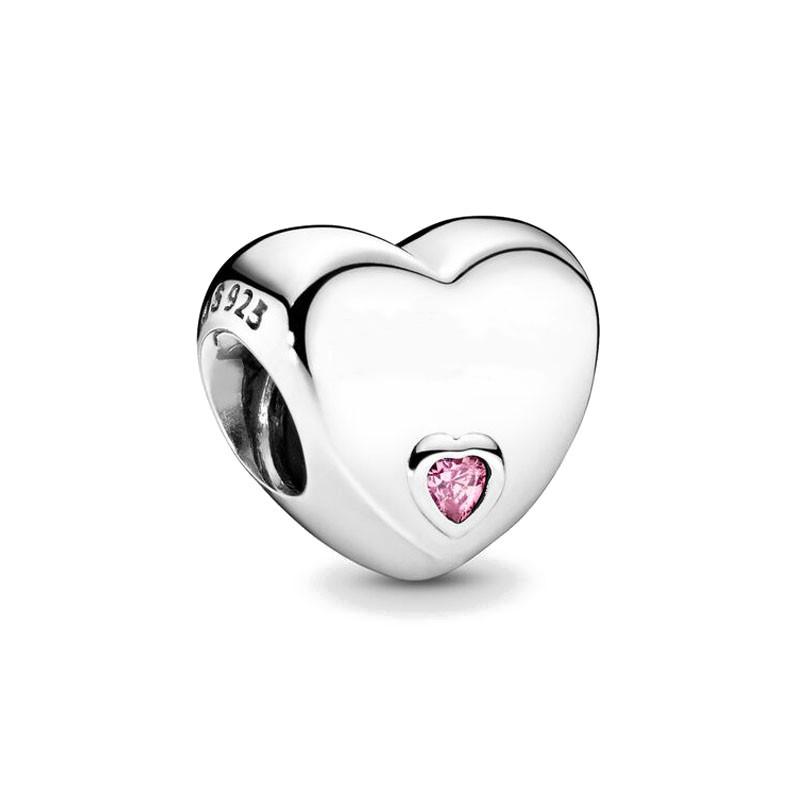 Original 925 Silver Auntie Niece Husband Heart Charm Bead Fit Bracelet Women DIY Jewelry Gift