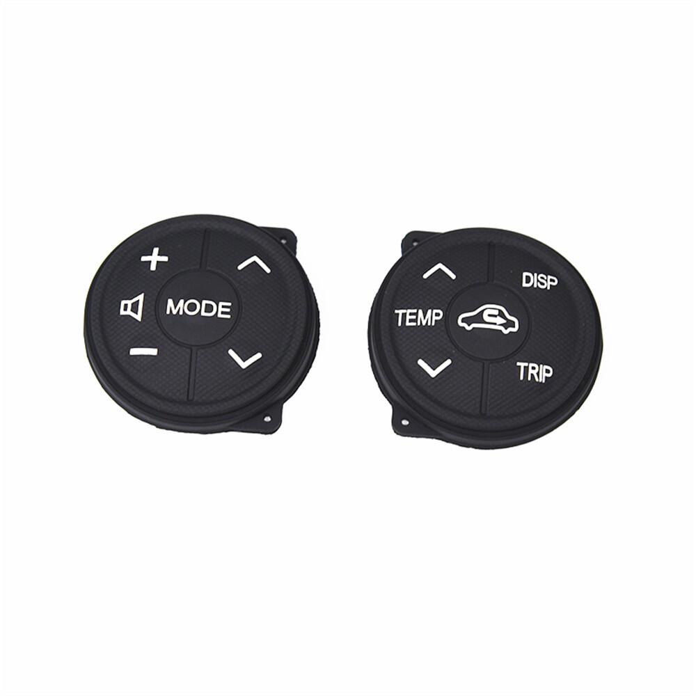 1Pair Steering Wheel Black Rubber Button Cushion For Toyota Prius 2011-2015