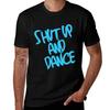 Shut Up And Dance Light Blue TShirt Abstract Pattern Print Top