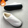 Winter new old Beijing cloth shoes women's cotton slippers leather surface waterproof warm velvet half drag cotton shoes home