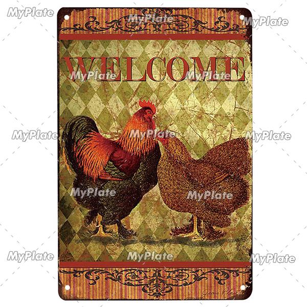 MyPlate Fresh Egg Metal Sign Vintage Plaque Tin Sign Home Decor Bar Sign Coop Ckicks Art Poster Outdoor Decor