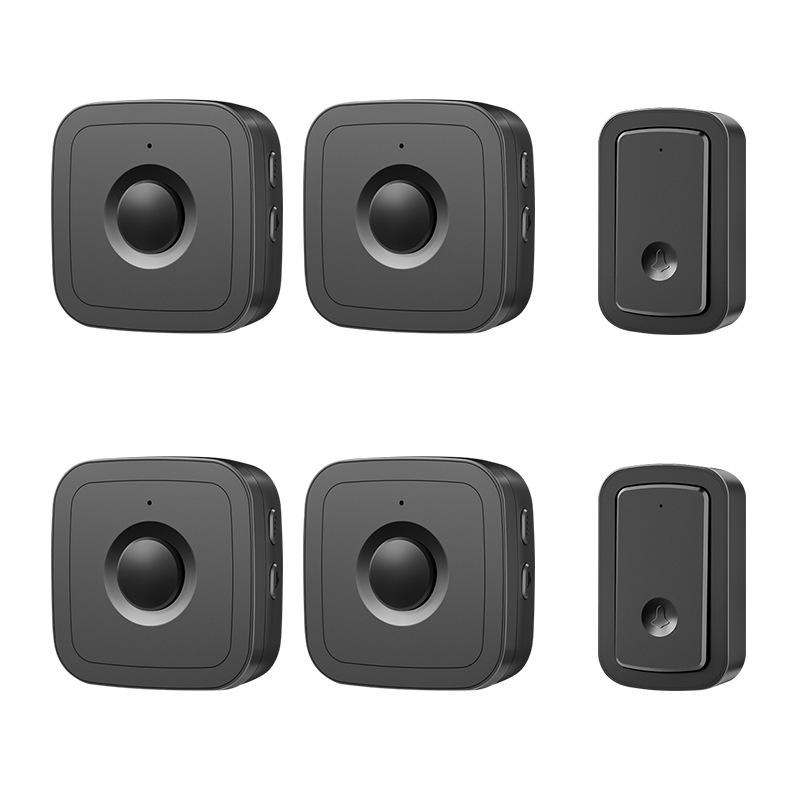 Smart Wireless Waterproof Doorbell with Remote Music Control, Two-to-Four Ding-Dong for Elderly