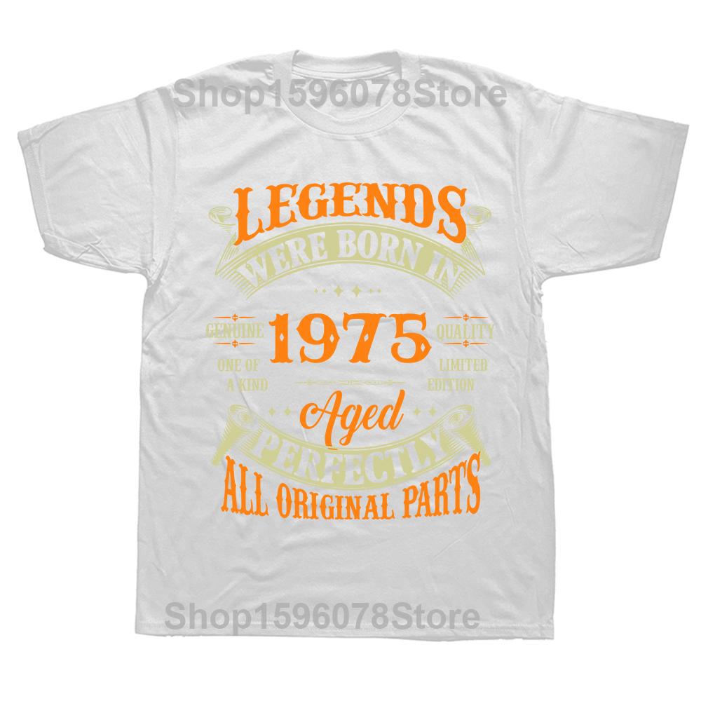 Funny 49 Year Old Vintage 1975 Limited Edition T Shirts Summer Streetwear Short Sleeve Birthday Gifts T-shirt Mens Clothing