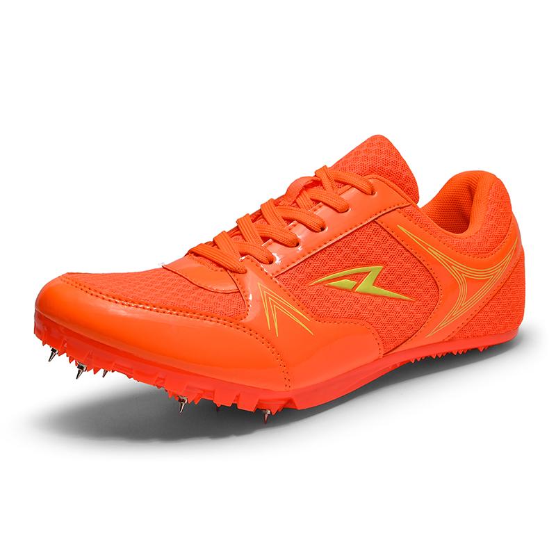 

Men Women Athletic Shoes Track and Field Shoes Sprint Training Spikes Shoes Long Jump Sneakers Students Competition Sports Shoes 35