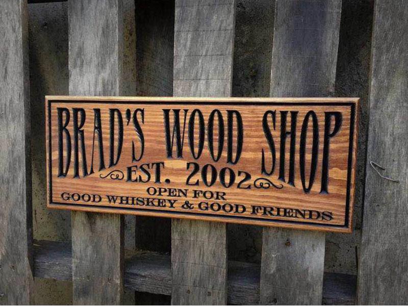 Custom Solid Wood Sign: Chinese Style Carved Logo Plaque