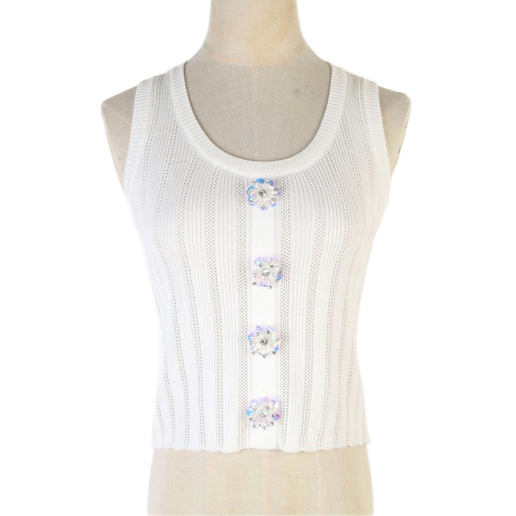 Ladylike French Style Sleeveless Knitted Vest
