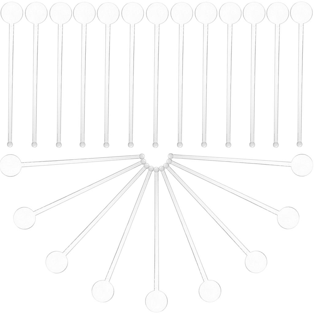 80 Pcs Drink Stirrers Beverage Stirrer Cocktail Sticks Plastic Swizzle Bars Bar Tools Bartending Accessories Mixing Rods