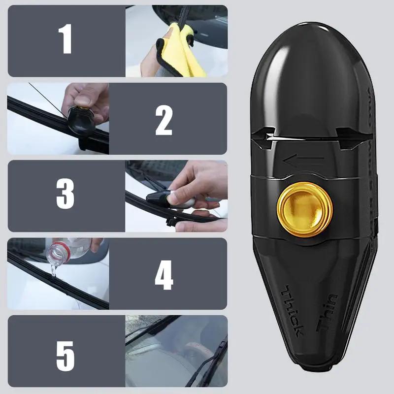 Car Wiper Repair Tool Portable Windshield Wiper Restorer Auto Care Bi-Directional Sandpaper Wiper Rubber Strip Cleaning Tool For