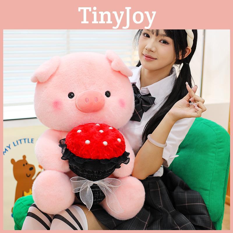 Flower Pig With Plush Toy Animal Stuffed Doll Bedroom Decoration Gift Kids