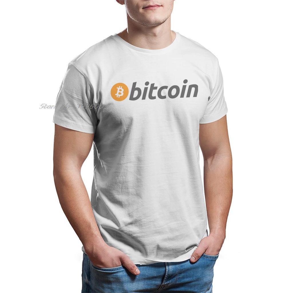 Bitcoin Sign Art Satoshi Nakamoto  Classic Tshirt Crewneck Tops Big Size T Shirt Tees Pure Cotton Short Sleeve