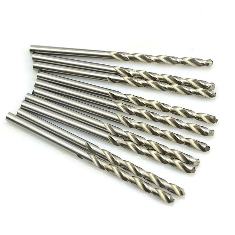 High-Speed Steel Twist Drill Bit, 0.5-3.2mm, White Straight Handle, for Metal & Woodworking