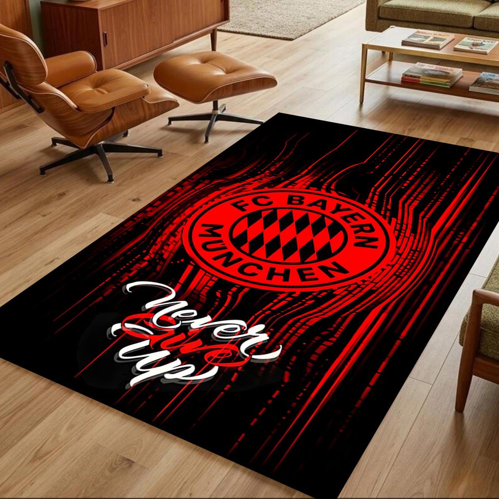 Bayern Munich Football Club Portable Floor Mat Soft Plush Water-resistant & Washable Kitchen & Bathroom Use Cute Cartoon Pattern Holiday Home Gift