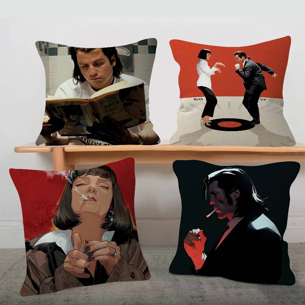 Movie Pulp Fiction Pillow Case Soft Double Sided Print Sofa Cushion Cover Throw Pillow Covers